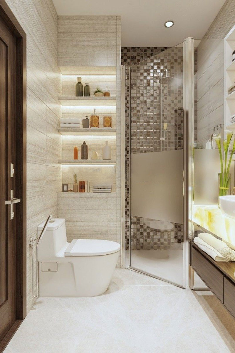 Cách trang trí phòng tắm nhỏ để trông bắt mắt