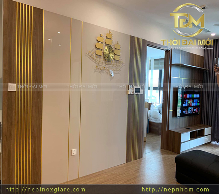 Phối hợp nẹp nhôm chữ U với các vật liệu khác trong trang trí nội thất