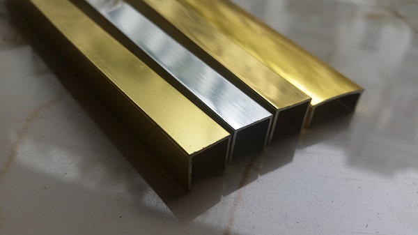 Phối hợp nẹp nhôm chữ U với các vật liệu khác trong trang trí nội thất