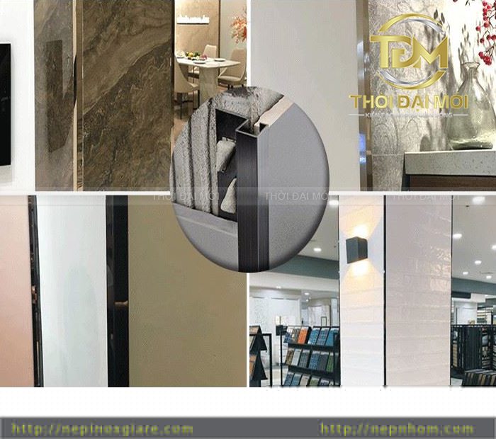 Nẹp inox góc vuông trong trang trí