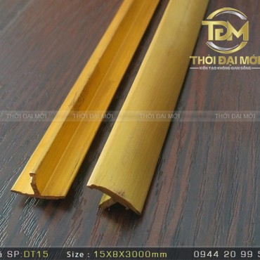 NẸP ĐỒNG THAU T15mm TRƠN