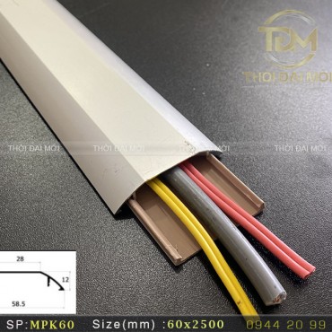 NẸP NHÔM LUỒN DÂY ĐIỆN NMPK60