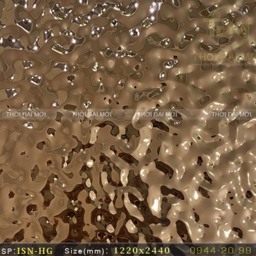 TẤM INOX SÓNG NƯỚC HỒNG GƯƠNG