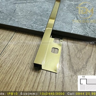 Nẹp inox 1 cánh góc vuông