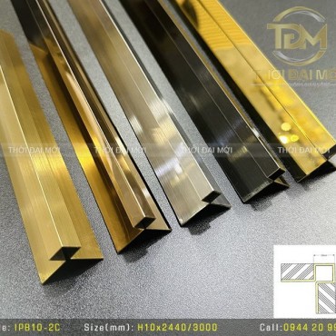 Nẹp inox 2 cánh góc vuông