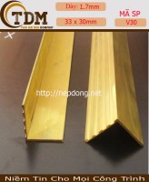 NẸP ĐỒNG V30MM GÂN